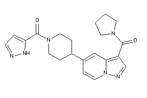 1H-pyrazol-5-yl-[4-[3-(pyrrolidine-1-carbonyl)pyrazolo[1,5-a]pyridin-5-yl]piperidino]methanone