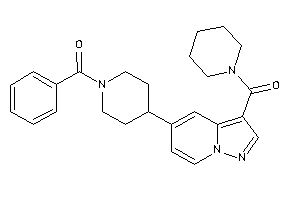 Phenyl-[4-[3-(piperidine-1-carbonyl)pyrazolo[1,5-a]pyridin-5-yl]piperidino]methanone