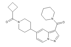 Cyclobutyl-[4-[3-(piperidine-1-carbonyl)pyrazolo[1,5-a]pyridin-5-yl]piperidino]methanone