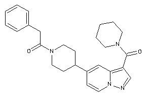 2-phenyl-1-[4-[3-(piperidine-1-carbonyl)pyrazolo[1,5-a]pyridin-5-yl]piperidino]ethanone