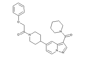 2-phenoxy-1-[4-[3-(piperidine-1-carbonyl)pyrazolo[1,5-a]pyridin-5-yl]piperidino]ethanone