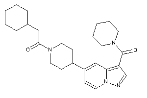 2-cyclohexyl-1-[4-[3-(piperidine-1-carbonyl)pyrazolo[1,5-a]pyridin-5-yl]piperidino]ethanone