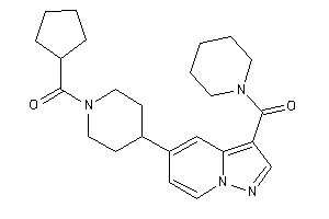 Cyclopentyl-[4-[3-(piperidine-1-carbonyl)pyrazolo[1,5-a]pyridin-5-yl]piperidino]methanone