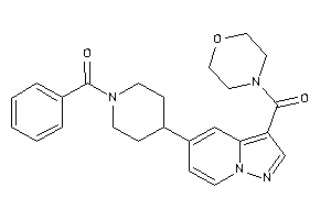 [4-[3-(morpholine-4-carbonyl)pyrazolo[1,5-a]pyridin-5-yl]piperidino]-phenyl-methanone