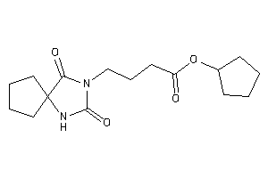 Image of 4-(2,4-diketo-1,3-diazaspiro[4.4]nonan-3-yl)butyric Acid Cyclopentyl Ester