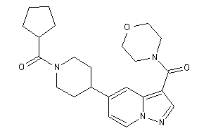 Cyclopentyl-[4-[3-(morpholine-4-carbonyl)pyrazolo[1,5-a]pyridin-5-yl]piperidino]methanone