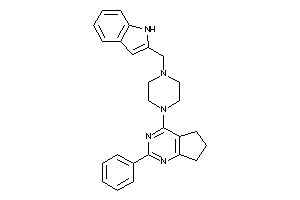 4-[4-(1H-indol-2-ylmethyl)piperazino]-2-phenyl-6,7-dihydro-5H-cyclopenta[d]pyrimidine