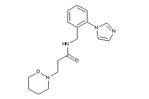 Image of N-(2-imidazol-1-ylbenzyl)-3-(oxazinan-2-yl)propionamide
