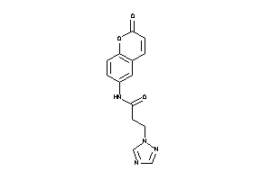 N-(2-ketochromen-6-yl)-3-(1,2,4-triazol-1-yl)propionamide