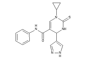 3-cyclopropyl-N-phenyl-6-(1H-pyrazol-4-yl)-2-thioxo-1,6-dihydropyrimidine-5-carboxamide