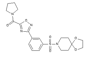 [3-[3-(1,4-dioxa-8-azaspiro[4.5]decan-8-ylsulfonyl)phenyl]-1,2,4-oxadiazol-5-yl]-pyrrolidino-methanone