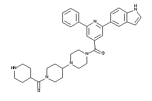 [4-[4-[2-(1H-indol-5-yl)-6-phenyl-isonicotinoyl]piperazino]piperidino]-(4-piperidyl)methanone