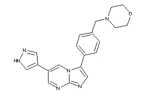 4-[4-[6-(1H-pyrazol-4-yl)imidazo[1,2-a]pyrimidin-3-yl]benzyl]morpholine