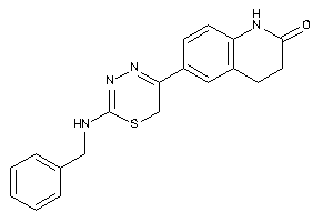 6-[2-(benzylamino)-6H-1,3,4-thiadiazin-5-yl]-3,4-dihydrocarbostyril