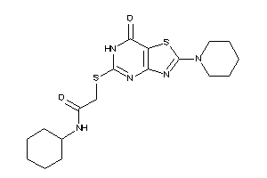 N-cyclohexyl-2-[(7-keto-2-piperidino-6H-thiazolo[4,5-d]pyrimidin-5-yl)thio]acetamide