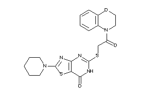 Image of 5-[[2-(2,3-dihydro-1,4-benzoxazin-4-yl)-2-keto-ethyl]thio]-2-piperidino-6H-thiazolo[4,5-d]pyrimidin-7-one