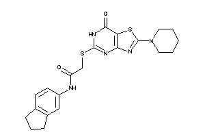 Image of N-indan-5-yl-2-[(7-keto-2-piperidino-6H-thiazolo[4,5-d]pyrimidin-5-yl)thio]acetamide