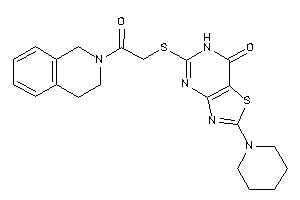 5-[[2-(3,4-dihydro-1H-isoquinolin-2-yl)-2-keto-ethyl]thio]-2-piperidino-6H-thiazolo[4,5-d]pyrimidin-7-one