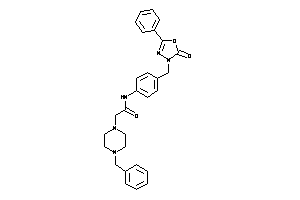 Image of 2-(4-benzylpiperazino)-N-[4-[(2-keto-5-phenyl-1,3,4-oxadiazol-3-yl)methyl]phenyl]acetamide