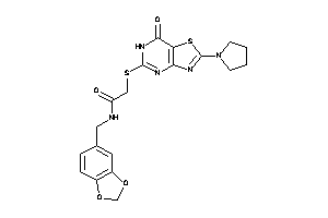 2-[(7-keto-2-pyrrolidino-6H-thiazolo[4,5-d]pyrimidin-5-yl)thio]-N-piperonyl-acetamide