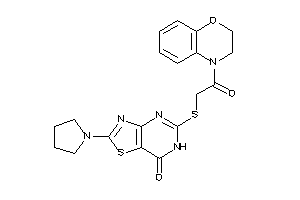 5-[[2-(2,3-dihydro-1,4-benzoxazin-4-yl)-2-keto-ethyl]thio]-2-pyrrolidino-6H-thiazolo[4,5-d]pyrimidin-7-one