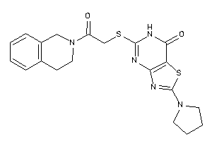 5-[[2-(3,4-dihydro-1H-isoquinolin-2-yl)-2-keto-ethyl]thio]-2-pyrrolidino-6H-thiazolo[4,5-d]pyrimidin-7-one