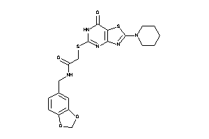 Image of 2-[(7-keto-2-piperidino-6H-thiazolo[4,5-d]pyrimidin-5-yl)thio]-N-piperonyl-acetamide