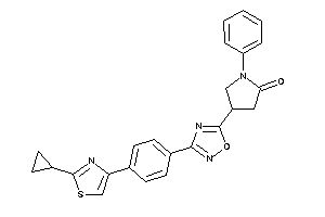 4-[3-[4-(2-cyclopropylthiazol-4-yl)phenyl]-1,2,4-oxadiazol-5-yl]-1-phenyl-2-pyrrolidone