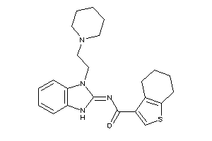 N-[3-(2-piperidinoethyl)-1H-benzimidazol-2-ylidene]-4,5,6,7-tetrahydrobenzothiophene-3-carboxamide