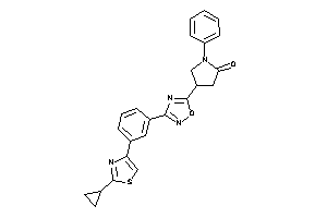 4-[3-[3-(2-cyclopropylthiazol-4-yl)phenyl]-1,2,4-oxadiazol-5-yl]-1-phenyl-2-pyrrolidone