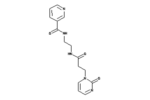 N-[2-[3-(2-ketopyrimidin-1-yl)propanoylamino]ethyl]nicotinamide