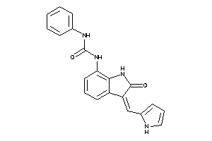 Image of 1-[2-keto-3-(1H-pyrrol-2-ylmethylene)indolin-7-yl]-3-phenyl-urea