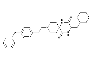 3-(cyclohexylmethyl)-9-[2-(4-phenoxyphenyl)ethyl]-1,4,9-triazaspiro[5.5]undecane-2,5-quinone