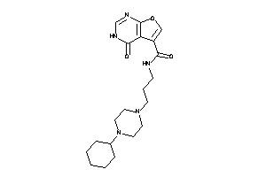 N-[3-(4-cyclohexylpiperazino)propyl]-4-keto-3H-furo[2,3-d]pyrimidine-5-carboxamide