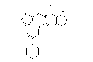 5-[(2-keto-2-piperidino-ethyl)thio]-6-(2-thenyl)-1H-pyrazolo[4,3-d]pyrimidin-7-one