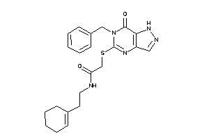 2-[(6-benzyl-7-keto-1H-pyrazolo[4,3-d]pyrimidin-5-yl)thio]-N-(2-cyclohexen-1-ylethyl)acetamide