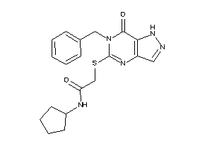 2-[(6-benzyl-7-keto-1H-pyrazolo[4,3-d]pyrimidin-5-yl)thio]-N-cyclopentyl-acetamide
