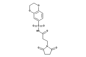 N-(2,3-dihydro-1,4-benzodioxin-6-ylsulfonyl)-3-succinimido-propionamide