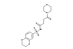 N-(2,3-dihydro-1,4-benzodioxin-6-ylsulfonyl)-4-keto-4-morpholino-butyramide