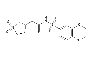 N-(2,3-dihydro-1,4-benzodioxin-6-ylsulfonyl)-2-(1,1-diketothiolan-3-yl)acetamide