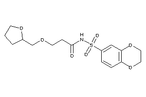 N-(2,3-dihydro-1,4-benzodioxin-6-ylsulfonyl)-3-(tetrahydrofurfuryloxy)propionamide