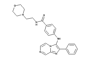 N-(2-morpholinoethyl)-4-[(2-phenylimidazo[1,2-a]pyrazin-3-yl)amino]benzamide