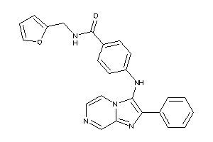 N-(2-furfuryl)-4-[(2-phenylimidazo[1,2-a]pyrazin-3-yl)amino]benzamide