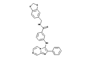 3-[(2-phenylimidazo[1,2-a]pyrazin-3-yl)amino]-N-piperonyl-benzamide