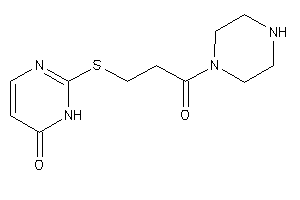 2-[(3-keto-3-piperazino-propyl)thio]-1H-pyrimidin-6-one