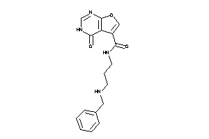 N-[3-(benzylamino)propyl]-4-keto-3H-furo[2,3-d]pyrimidine-5-carboxamide