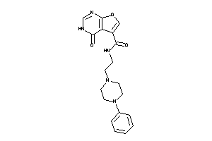 4-keto-N-[2-(4-phenylpiperazino)ethyl]-3H-furo[2,3-d]pyrimidine-5-carboxamide