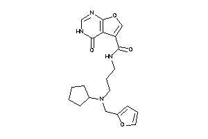 N-[3-[cyclopentyl(2-furfuryl)amino]propyl]-4-keto-3H-furo[2,3-d]pyrimidine-5-carboxamide