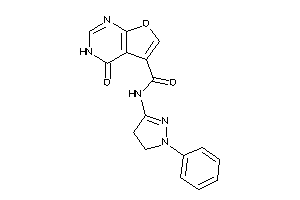 4-keto-N-(1-phenyl-2-pyrazolin-3-yl)-3H-furo[2,3-d]pyrimidine-5-carboxamide