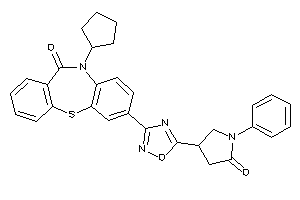 5-cyclopentyl-2-[5-(5-keto-1-phenyl-pyrrolidin-3-yl)-1,2,4-oxadiazol-3-yl]benzo[b][1,4]benzothiazepin-6-one